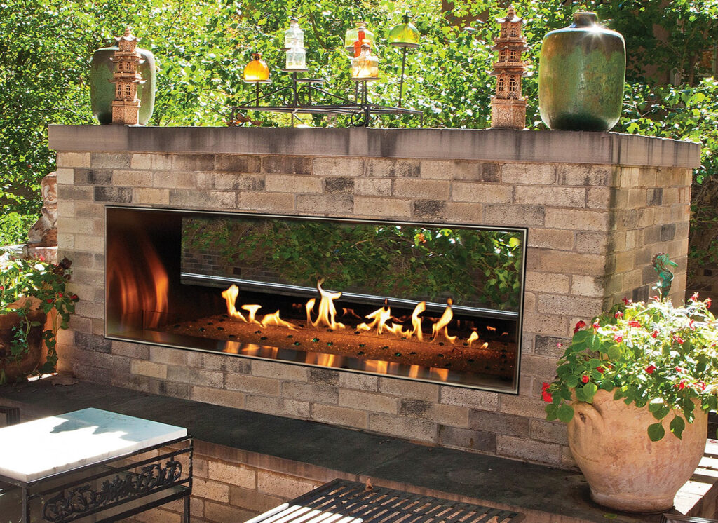 CAROL ROSE outdoor fireplace